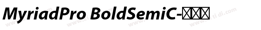 MyriadPro BoldSemiC字体转换